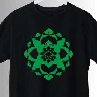 Camiseta Símbolo de Chakra del corazón yoga Anahata verde