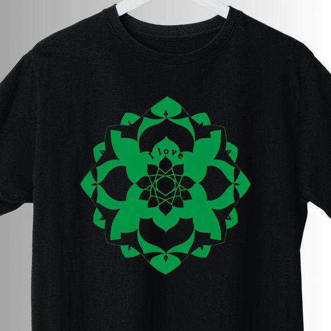 Camiseta Símbolo de Chakra del corazón yoga Anahata verde (Subido por el creador)