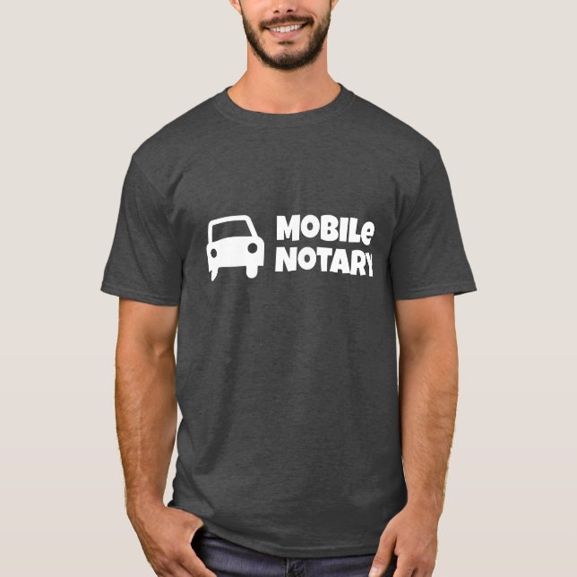 Camiseta Símbolo de coche público de notario móvil (Anverso)
