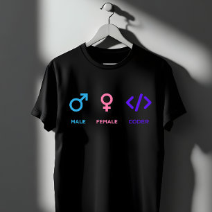Camiseta Símbolo de codificador masculino femenino Regalo