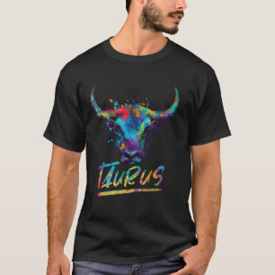Camiseta Símbolo de color de agua Tauro Rótulo zodiaco Astr