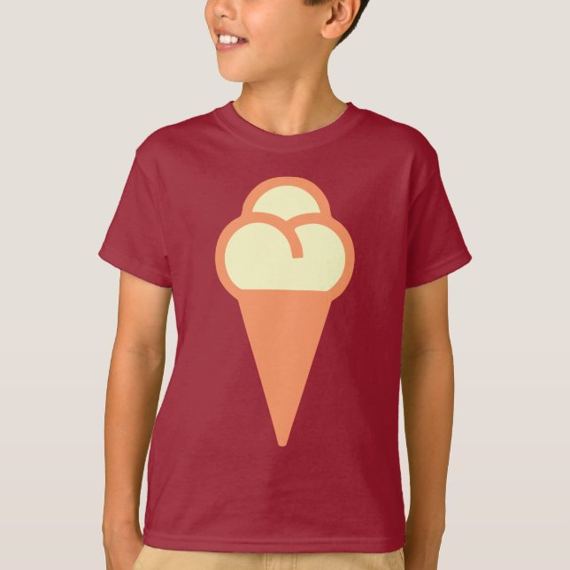 Camiseta Símbolo de cono de helado (Anverso)