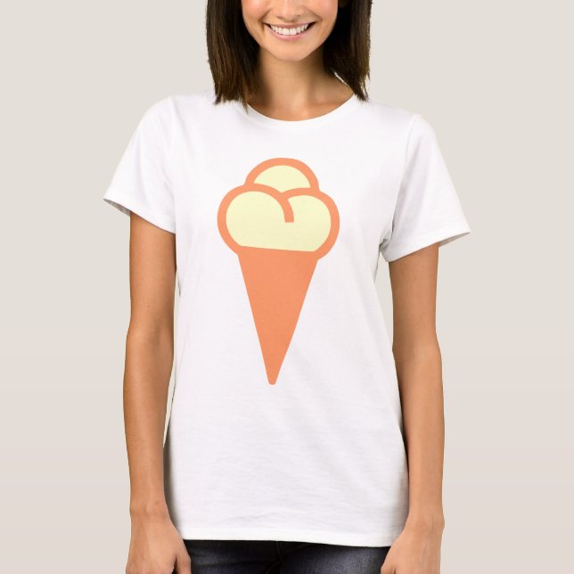 Camiseta Símbolo de cono de helado (Anverso)