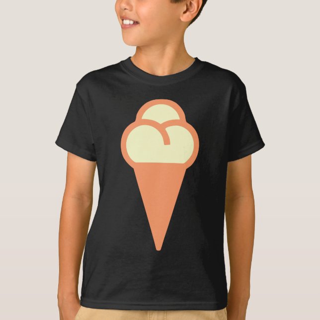 Camiseta Símbolo de cono de helado (Anverso)