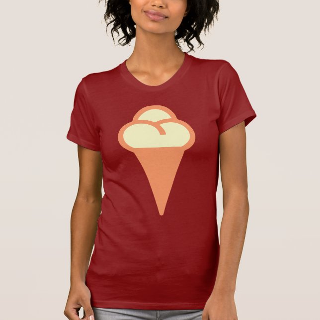 Camiseta Símbolo de cono de helado (Anverso)