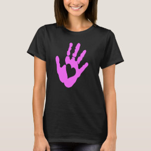Camiseta Símbolo de corazón de impresión manual más amor me