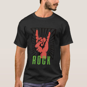 Camiseta Símbolo de cuernos rocío de rock de gótico