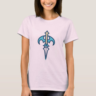 Camiseta Símbolo de daga de murciélago azul verdoso