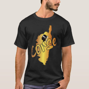 Camiseta Símbolo de diseño de la bandera y mapa de Córcega