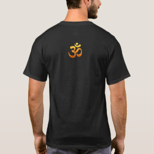 Camiseta Símbolo de diseño trasero Om Mantra Yoga Gold Sun