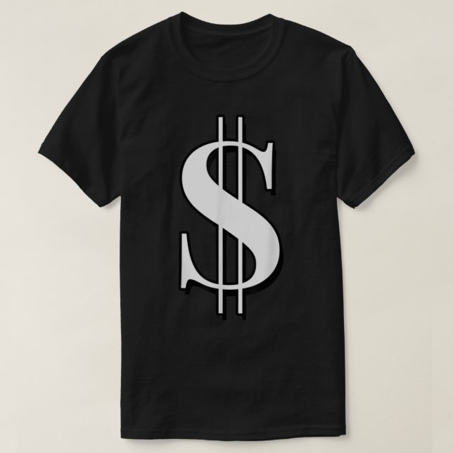 Camiseta Símbolo de dólar Rótulo en dólares dinero verde (Diseño del anverso)