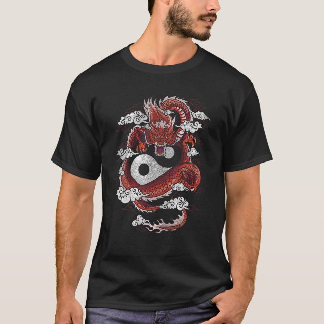 Camiseta Símbolo de Dragon Yin Yang (Anverso)