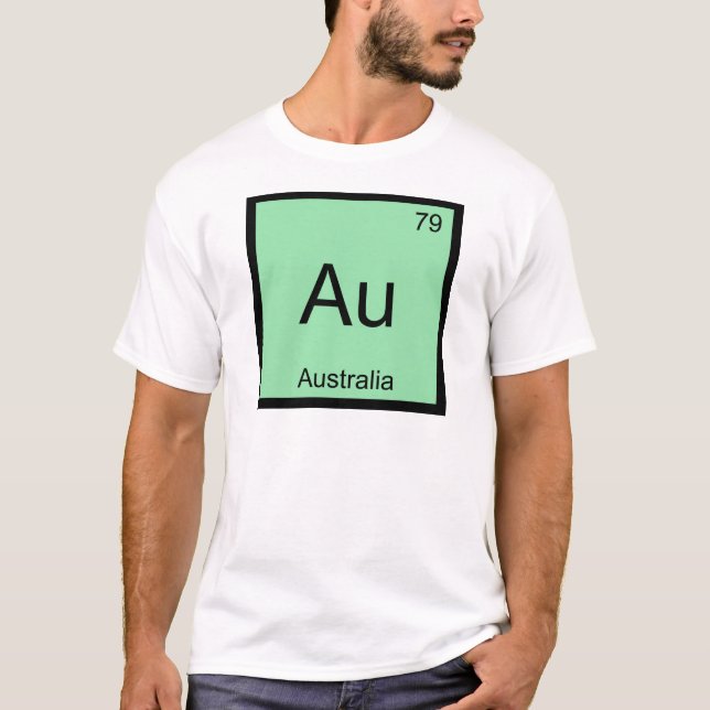 Camiseta Símbolo de elemento químico de Australia Aussie Te (Anverso)