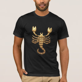 Camiseta Símbolo de escorpión de tono dorado zodiaco