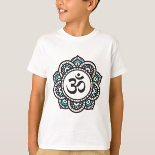 Camiseta Símbolo de Flor de Loto Om Yoga Espiritual Budismo