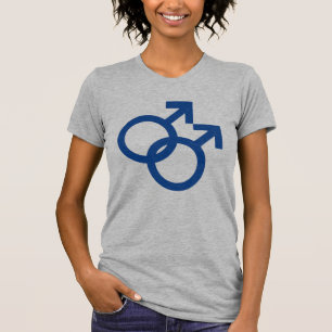 Camiseta Símbolo de género de hombres gays MLM