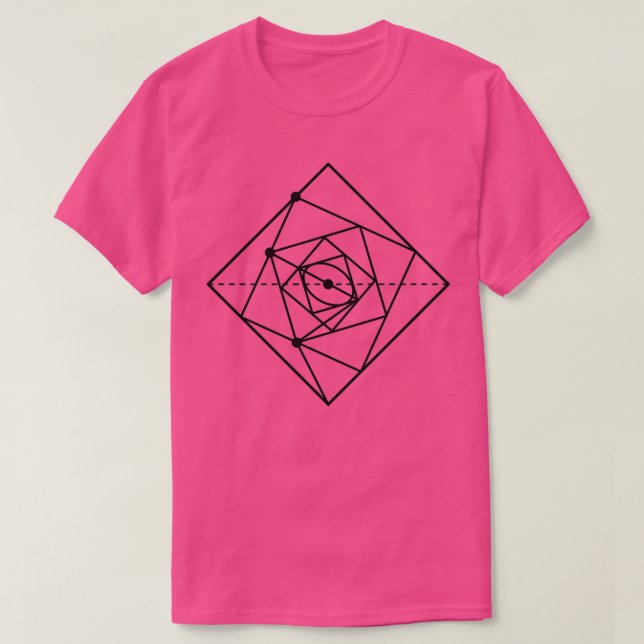 Camiseta Símbolo de geometría sagrada de alquimia abstracta (Diseño del anverso)