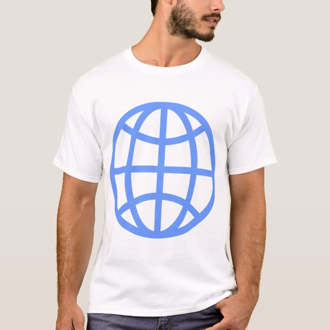Camiseta Símbolo de Globo - Azul Bebé (Anverso)