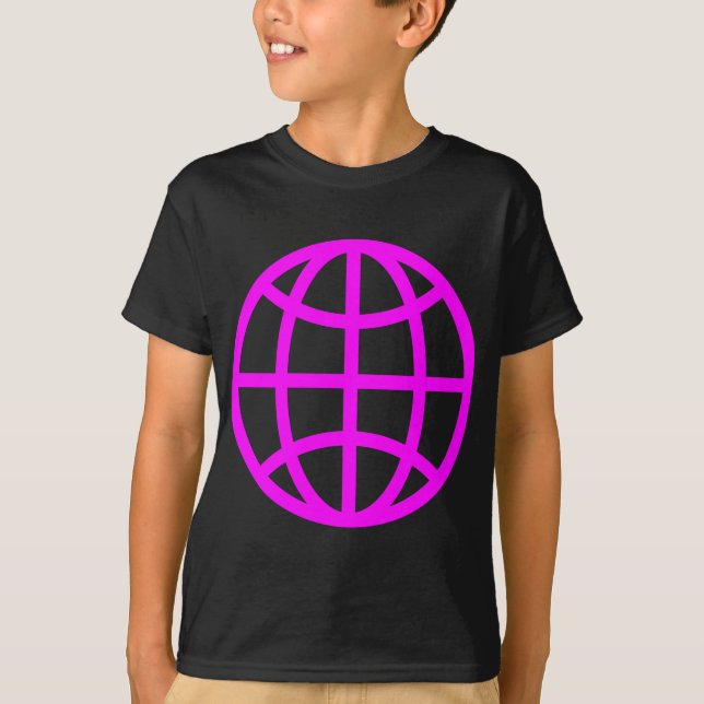 Camiseta Símbolo de globo - magenta (Anverso)