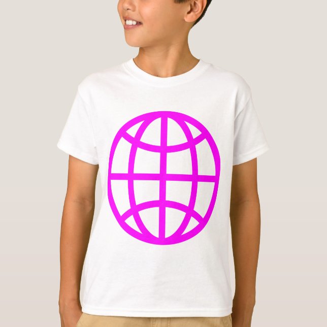 Camiseta Símbolo de globo - magenta (Anverso)