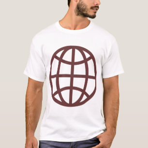 Camiseta Símbolo de globo - Marrón oscuro