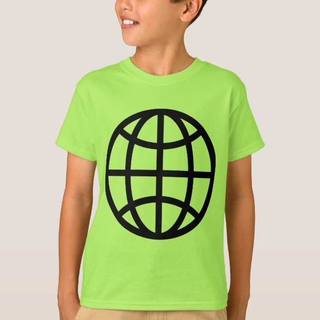 Camiseta Símbolo de globo - Negro (Anverso)