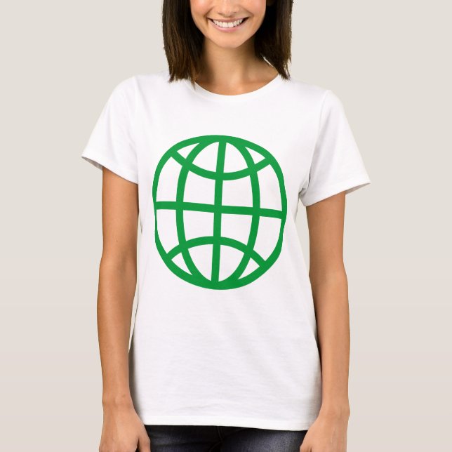 Camiseta Símbolo de globo - Verde de hierba (Anverso)