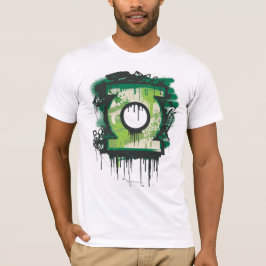 Camiseta Símbolo de graffiti verde