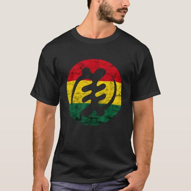 Camiseta Símbolo de Gye Nyame Adinkra Bandera de Ghana Áfri (Anverso)