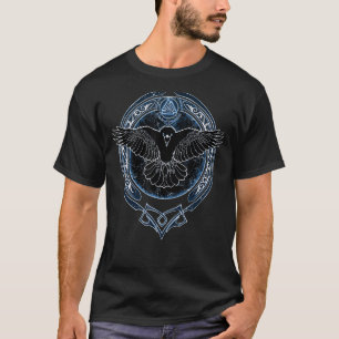 Camiseta Símbolo de hugin Viking Raven Valknut