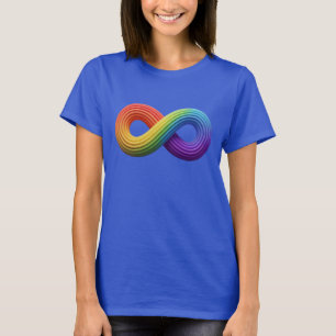 Camiseta Símbolo de infinito arcoiris 3D Autismo Neurodiver