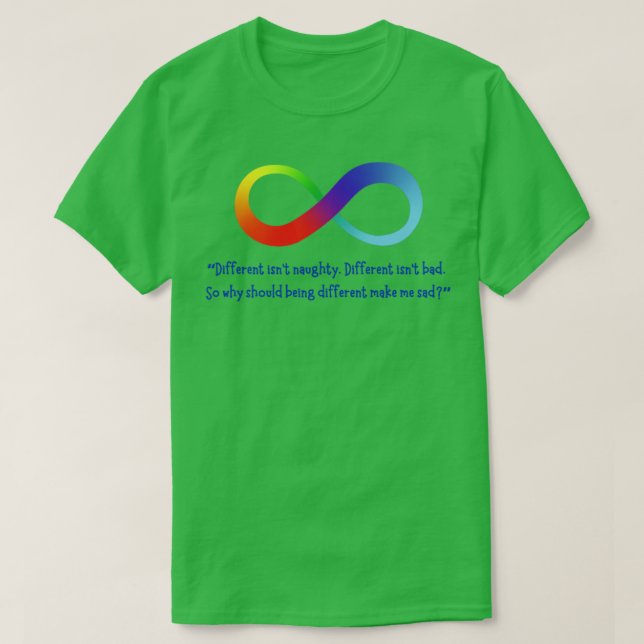 Camiseta Símbolo de infinito arcoiris no malo (Diseño del anverso)