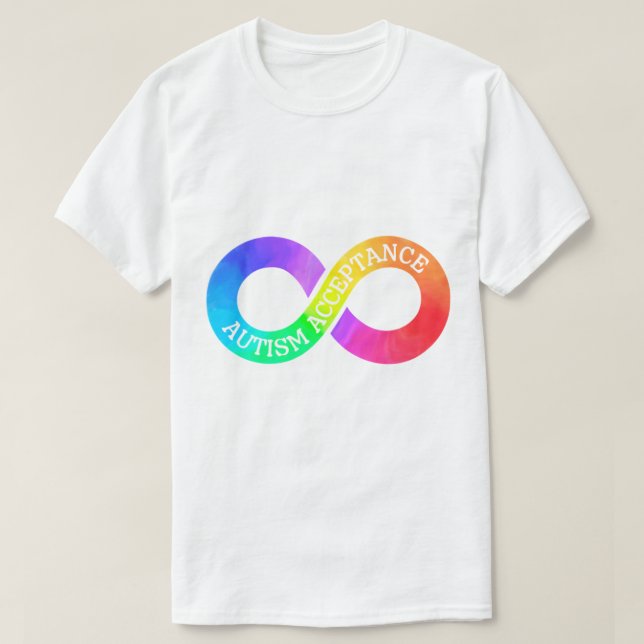 Camiseta Símbolo de infinito de aceptación autista (Diseño del anverso)