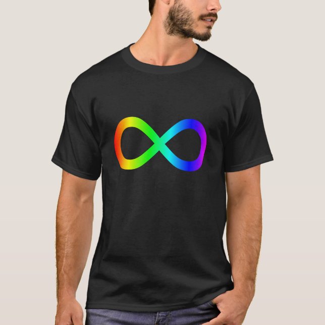Camiseta Símbolo de infinito de arcoíris (Anverso)