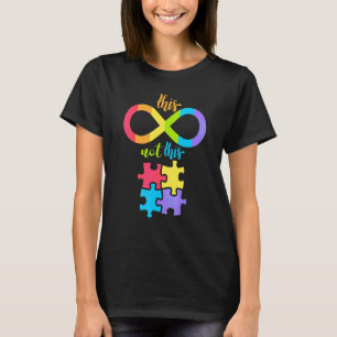 Camiseta Símbolo de infinito del autismo no pieza de rompec