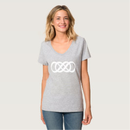 Camiseta Símbolo de infinito doble blanco