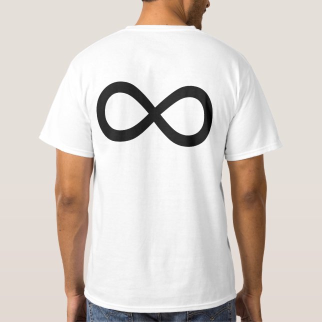Camiseta Símbolo de infinito negro (Reverso)