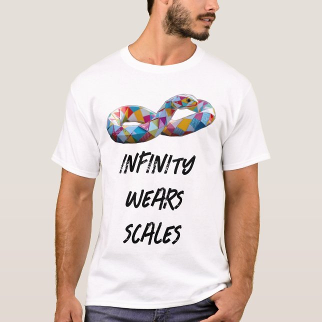 Camiseta Símbolo de Infinito Serpiente Origami (Anverso)