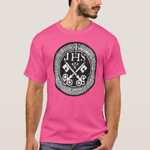 Camiseta Símbolo de Jesús de cristiograma cruzado Gato trad