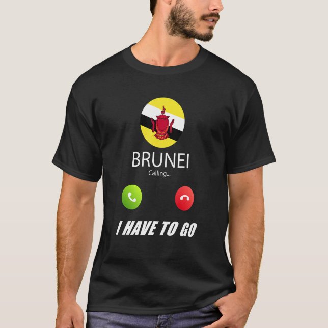 Camiseta Símbolo de la bandera de Brunéi al que Brunéi llam (Anverso)
