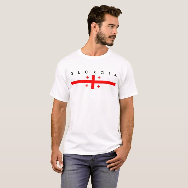 Camiseta símbolo de la bandera de país de Georgia (Anverso completo)