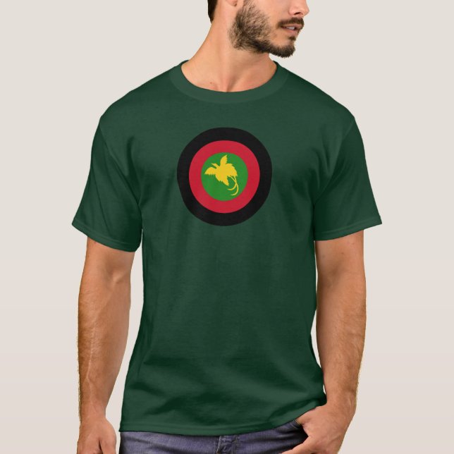 Camiseta Símbolo de la bandera de Papua Nueva Guinea redond (Anverso)