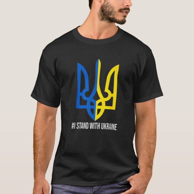 CAMISETA SÍMBOLO DE LA BANDERA DE UCRANIA (Anverso)