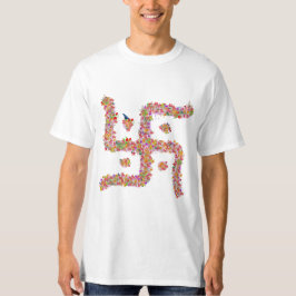 Camiseta Símbolo de la cruz gamada de la flor de Hindus