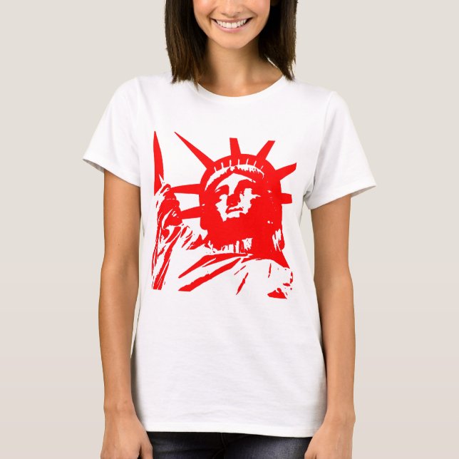 Camiseta Símbolo de la Estatua de la Libertad del Arte Pop  (Anverso)