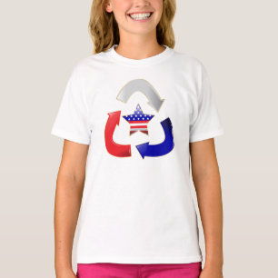Camiseta Símbolo de la estrella americana reciclada