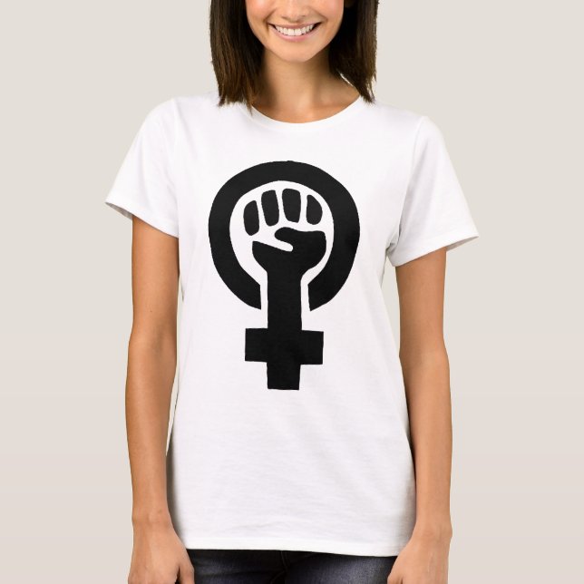 Camiseta Símbolo de la feminista del poder del chica (Anverso)