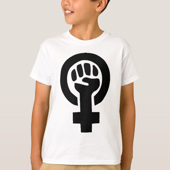 Camiseta Símbolo de la feminista del poder del chica (Anverso)
