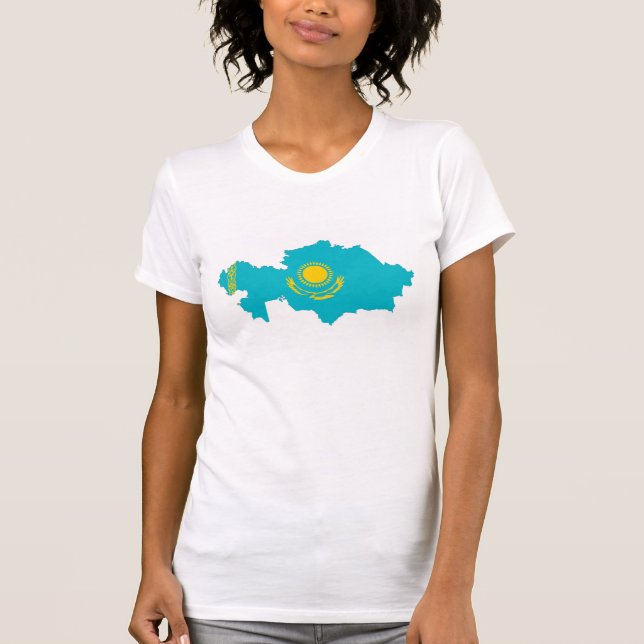 Camiseta símbolo de la forma del mapa de la bandera de país (Anverso)