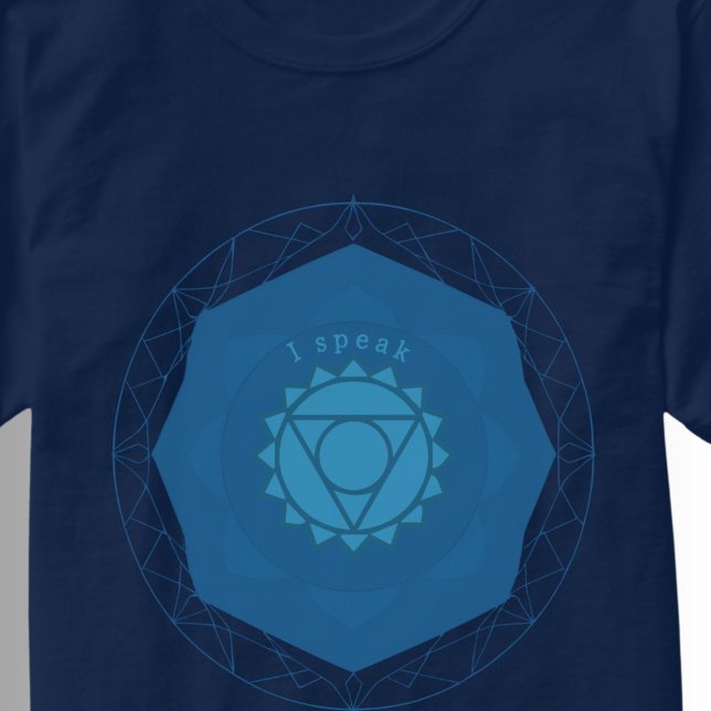 Camiseta Símbolo de la garra de yoga Chakra Vishuddha azul (Subido por el creador)